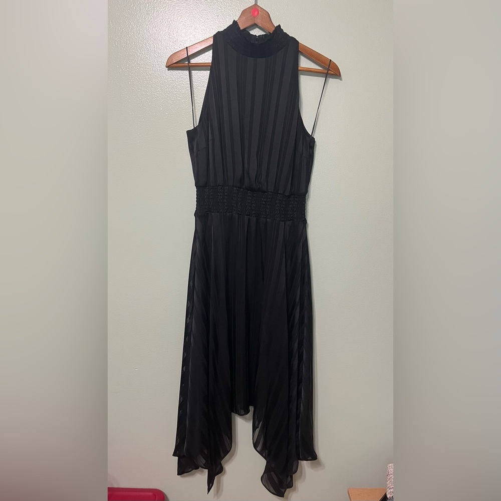 Sam Edelman Black Asymmetrical hem Dress with lining size 4 - Picture 3 of 7